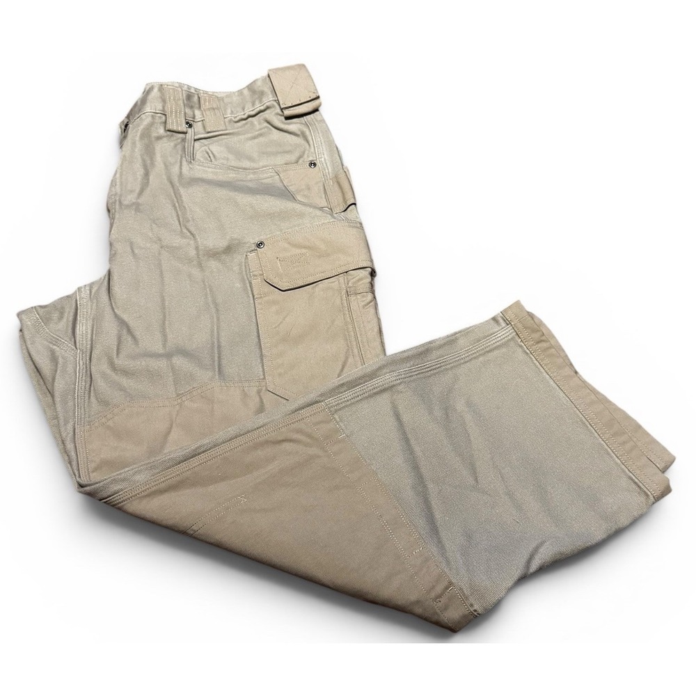 Duluth Trading Co Cargo Work Pants Men's 42x30 Tan Utility Carpenter